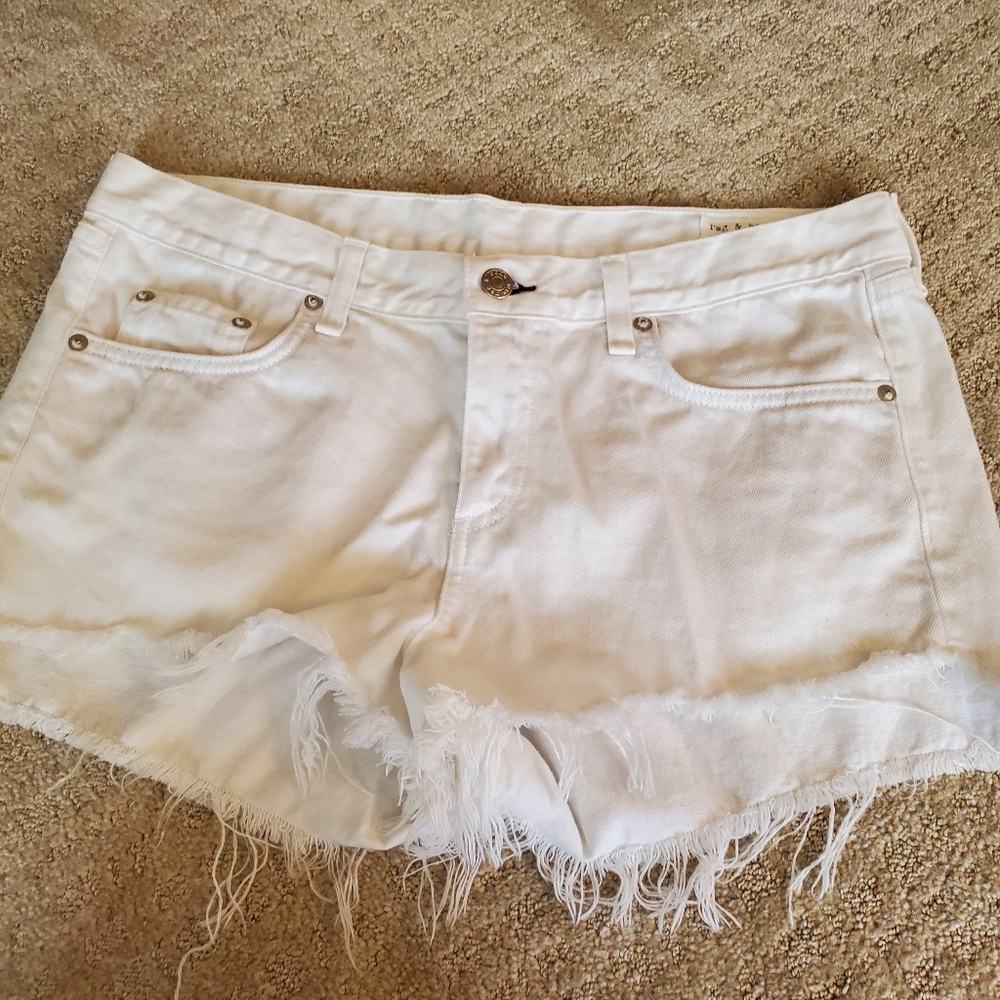 Rag bone jean distressed shorts